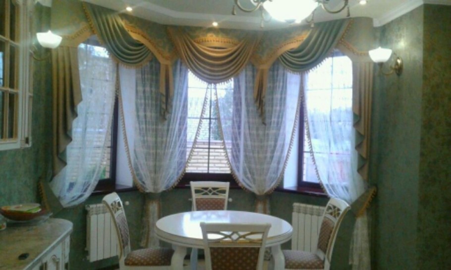 Шторы для эркерных кухонь КПД