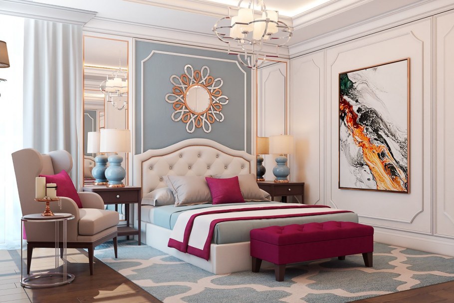 Интерьер спальни в стиле Эклектика