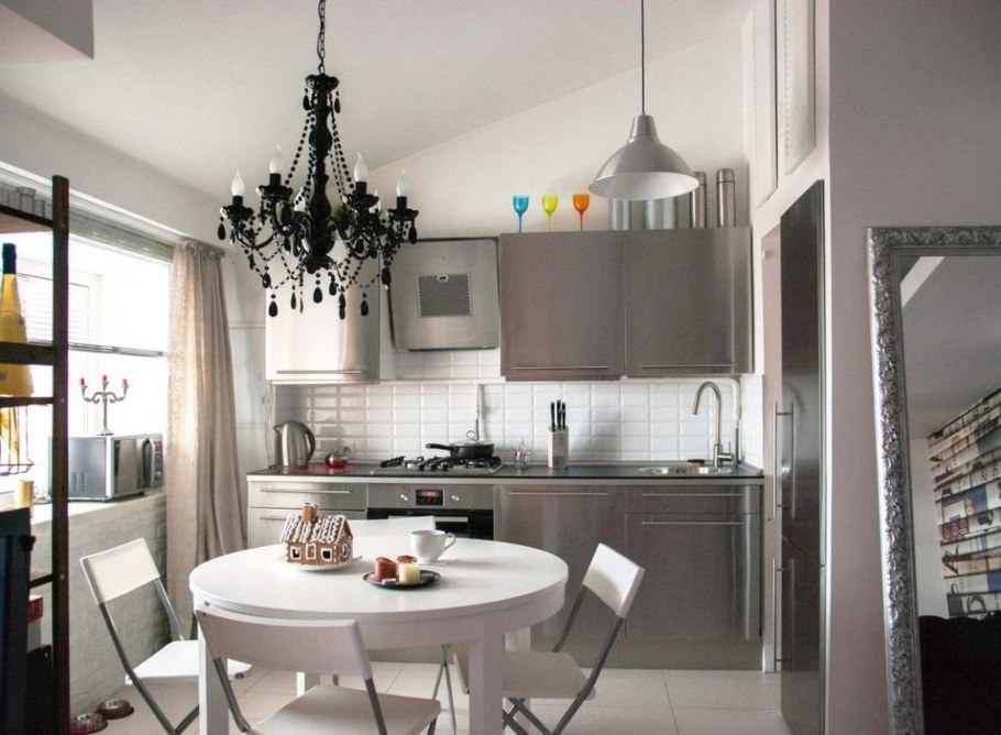 Кухня гостиная икеа 13м