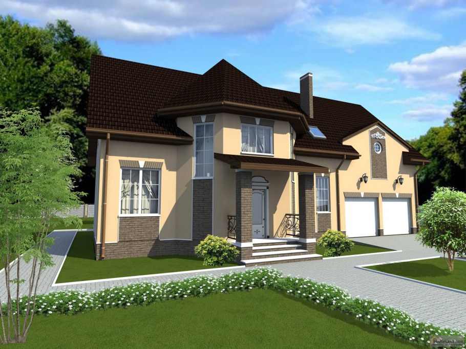 Красивый коттедж с гаражом