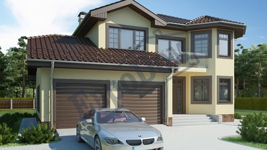 Современный дом с гаражом