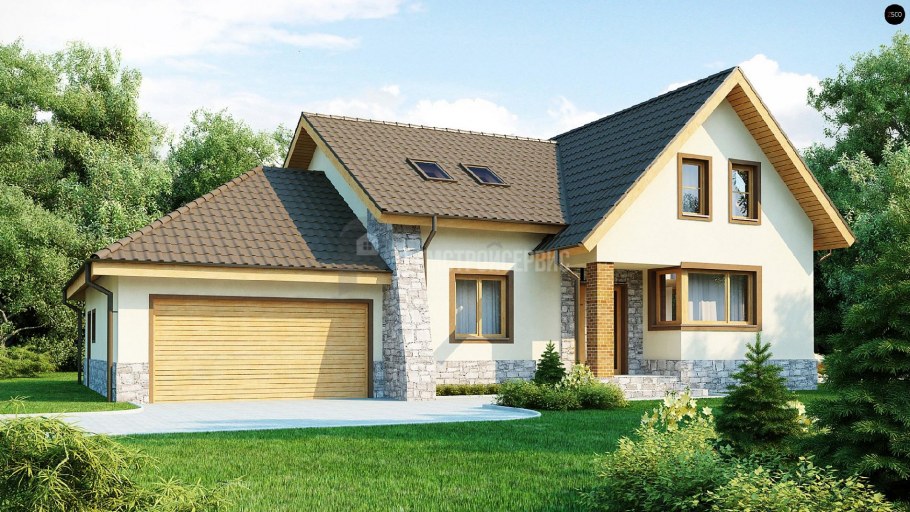 Красивый домик с гаражом