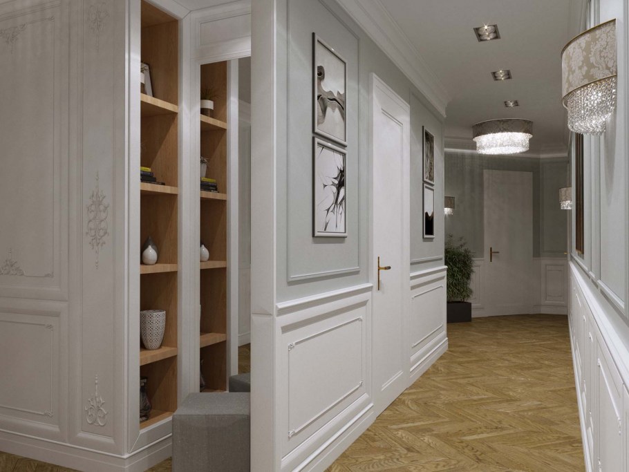 Прихожая в неоклассическом стиле