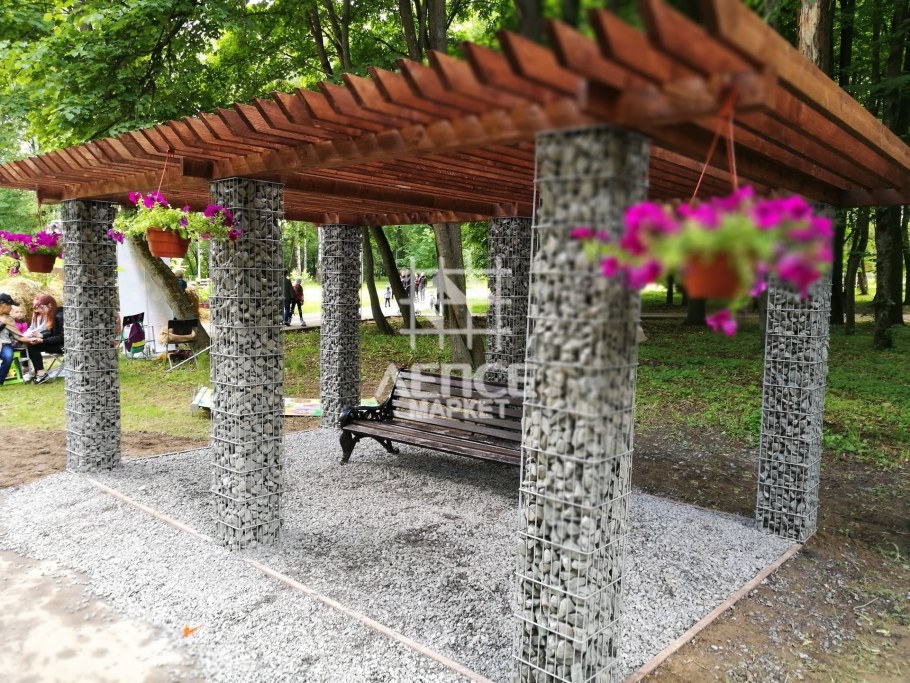 Беседка из габионов