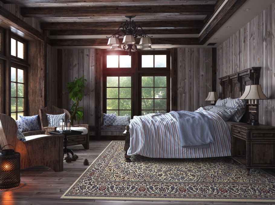 Темное дерево в интерьере