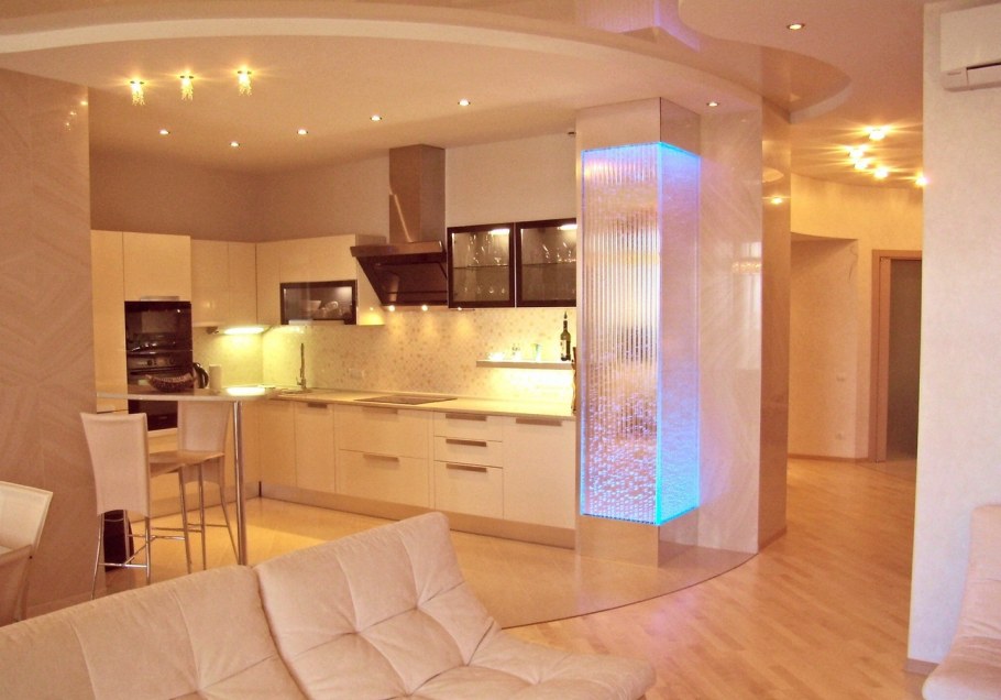 Уютная кухня гостиная