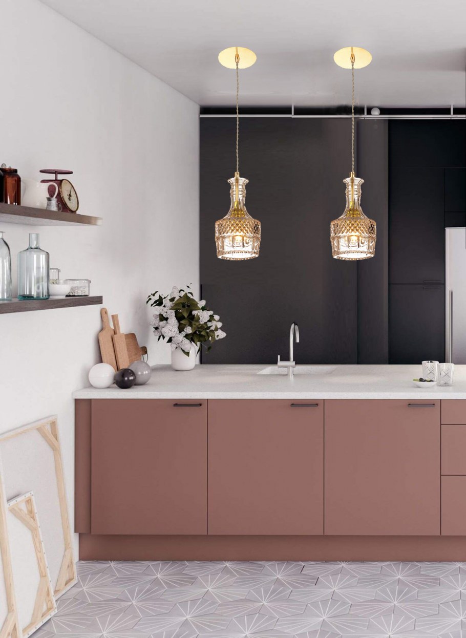Кухня пыльно розового цвета