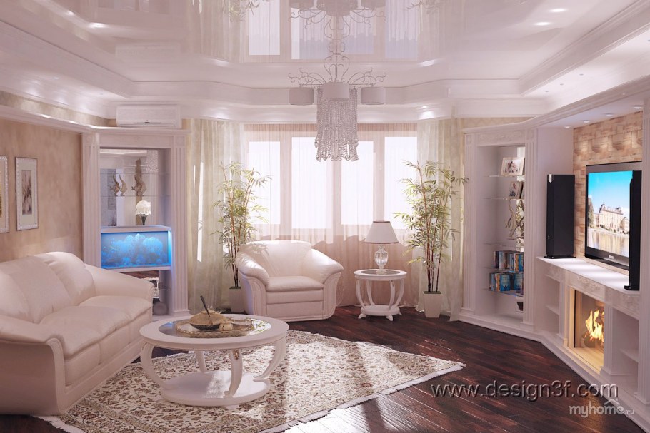 Интерьер зала 20 кв в частном доме