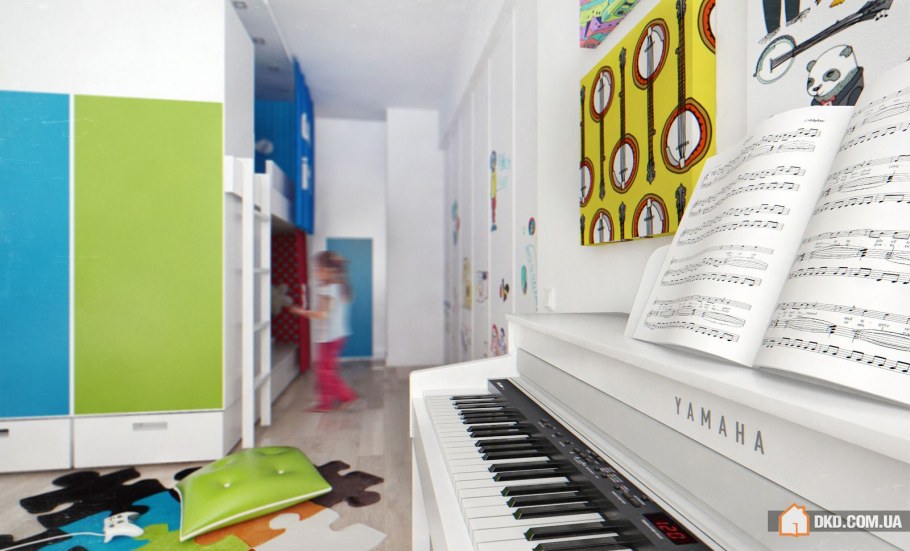 Синтезатор в детской комнате