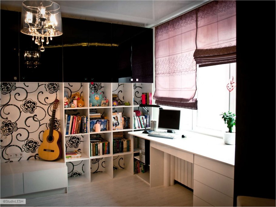 Комната для подростка девочки с пианино