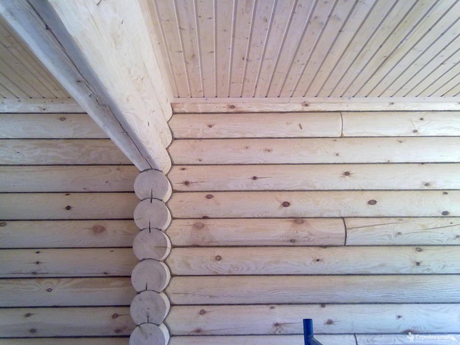 Краска для оцилиндрованного бревна внутри