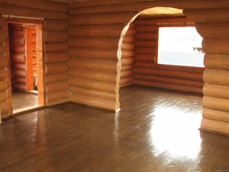 Бревенчатый сруб изнутри