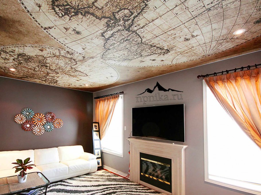 Фотопечать на потолке