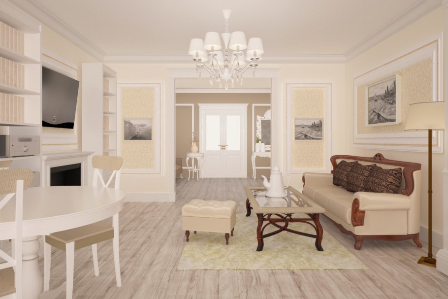 Современная квартира в стиле классицизм