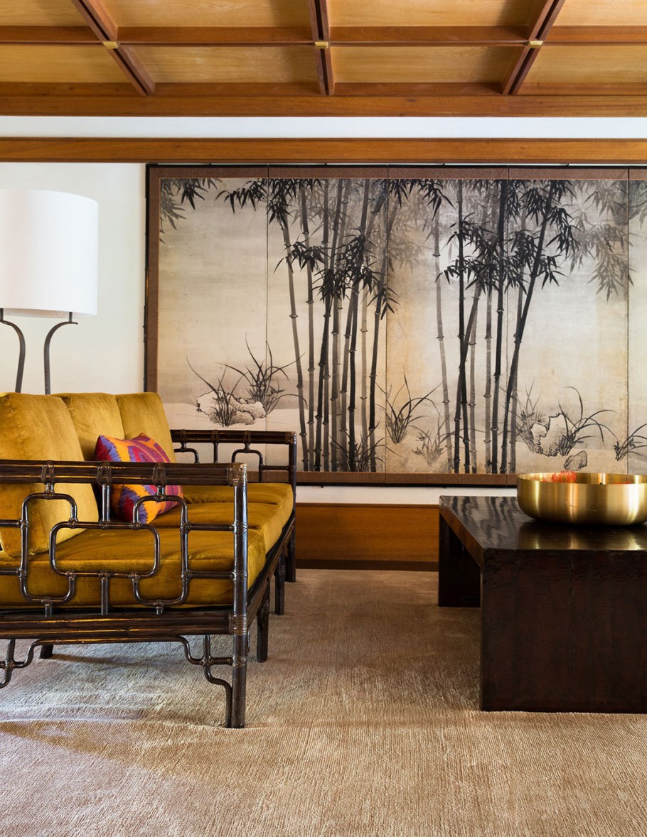 Чёрный японские интерьеры