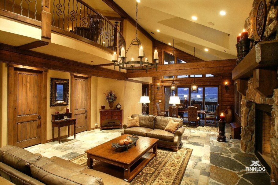 Элитные интерьеры деревянных домов