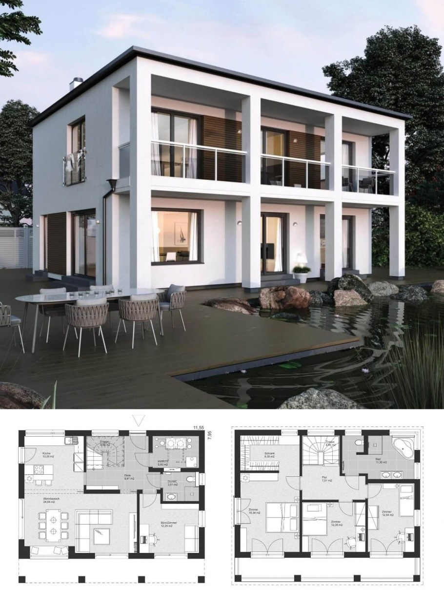 Виллы в стиле Баухауз