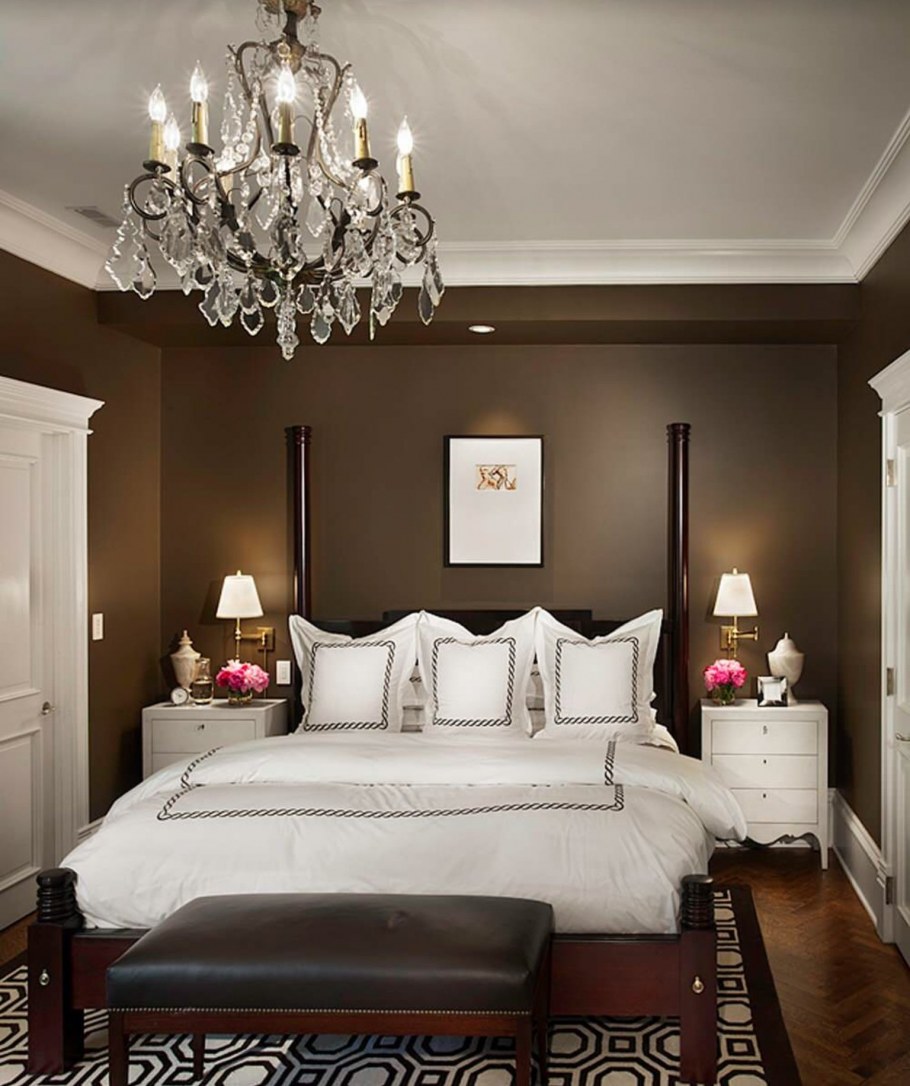 Люстры в интерьере спальни