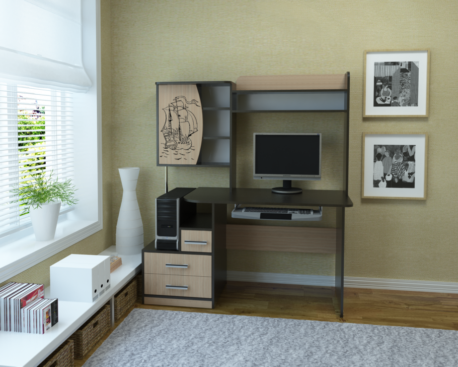 Компьютерный стол КС 1380 Бонмебель