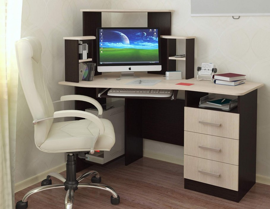 Стол БТС, Форест, компьютерный, венге/лоредо