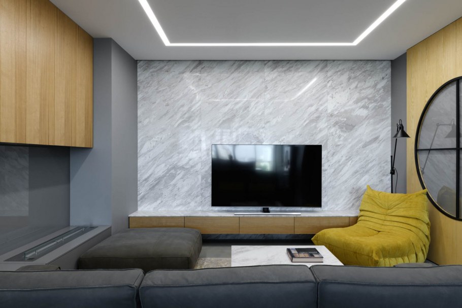 Гостиная с растениями Эстетика