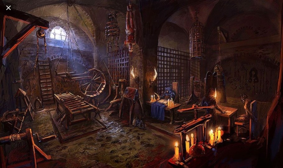 Пыточные Средневековая тюрьма Concept