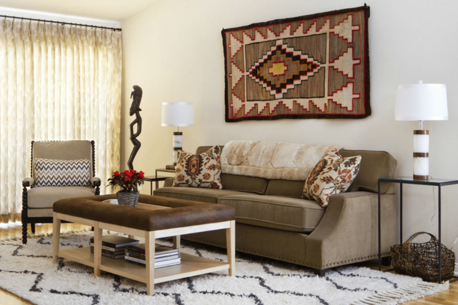 Ковер настенный в интерьере