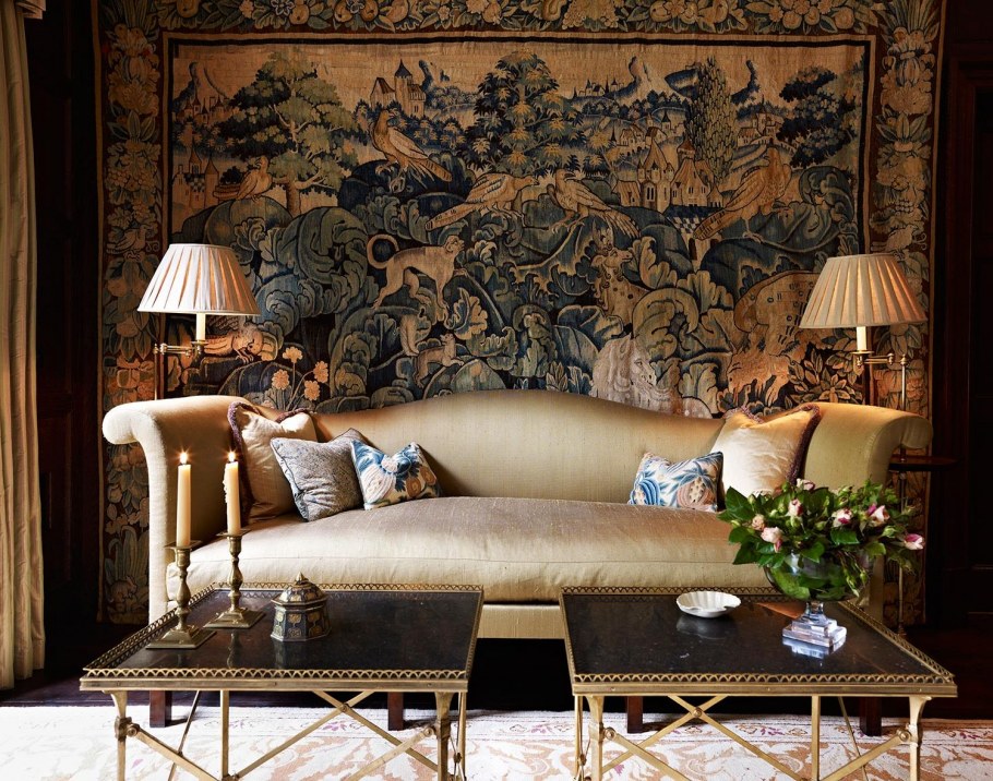 Гобелен в интерьере