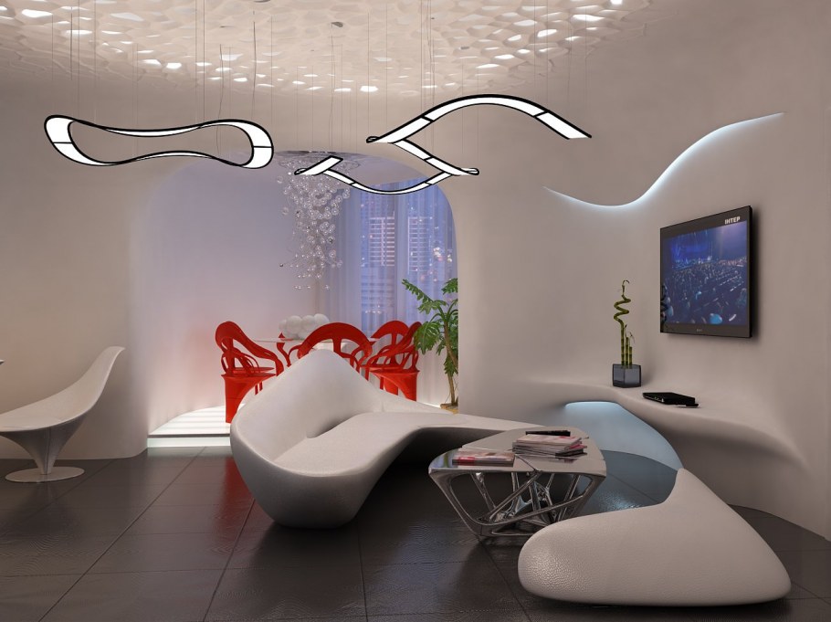 Футуристический стиль в интерьере