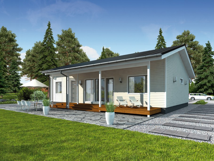 Финский дом Кайгас с террасой