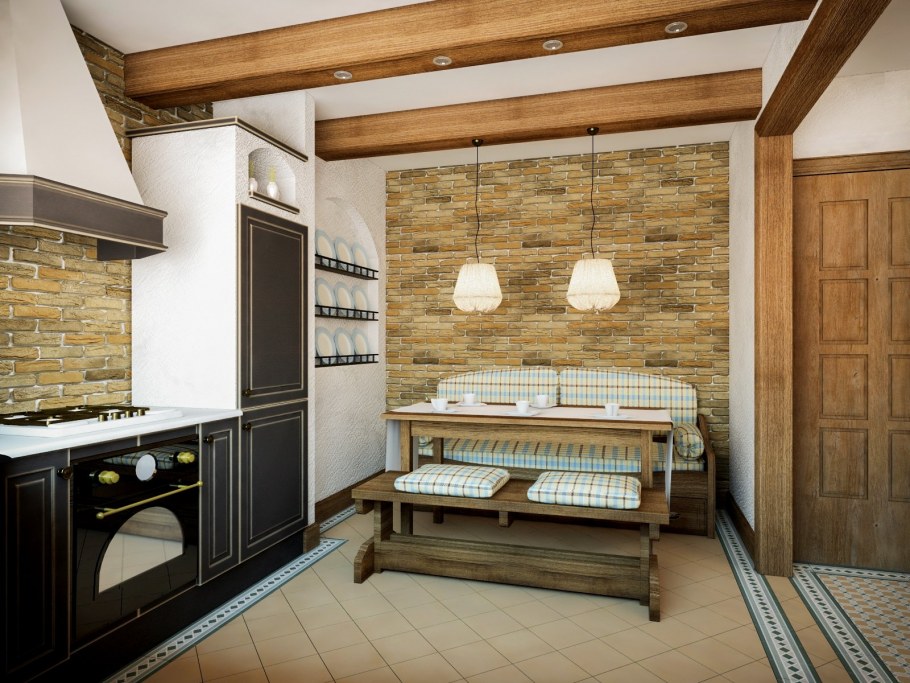 Кухня в стиле Шале