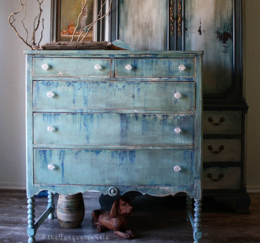 Состаренная мебель меловой краской