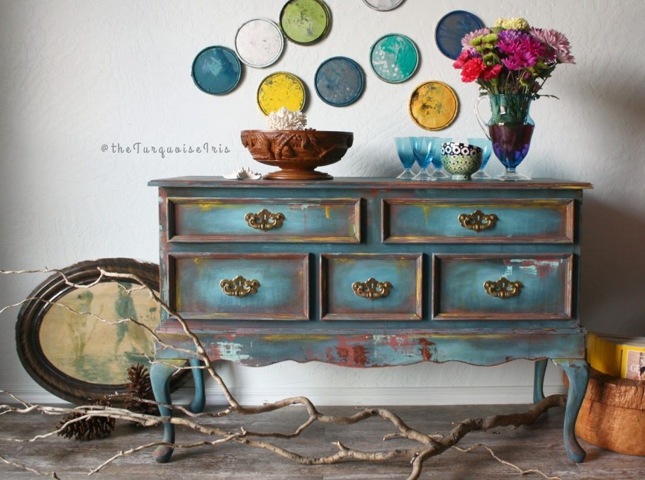 Состаренная мебель меловой краской