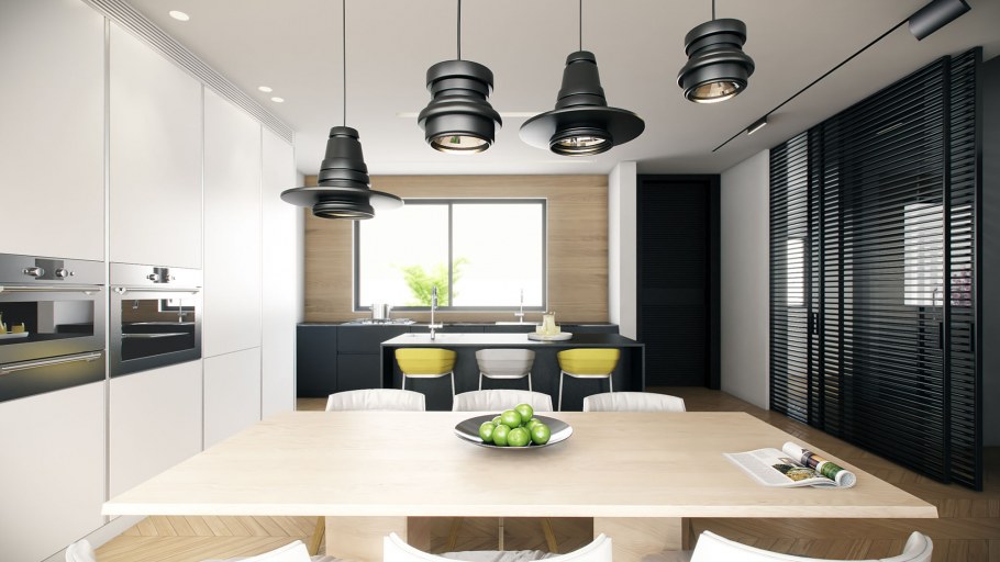 Подвесной светильник в гостиную над столом