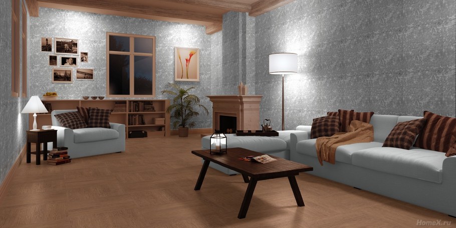 Светло-коричневый ламинат в интерьере