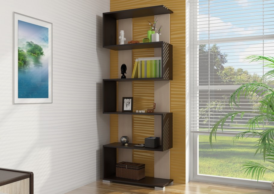 Стеллажи стеллаж книжный №2 венге/дуб молочный (Термит)