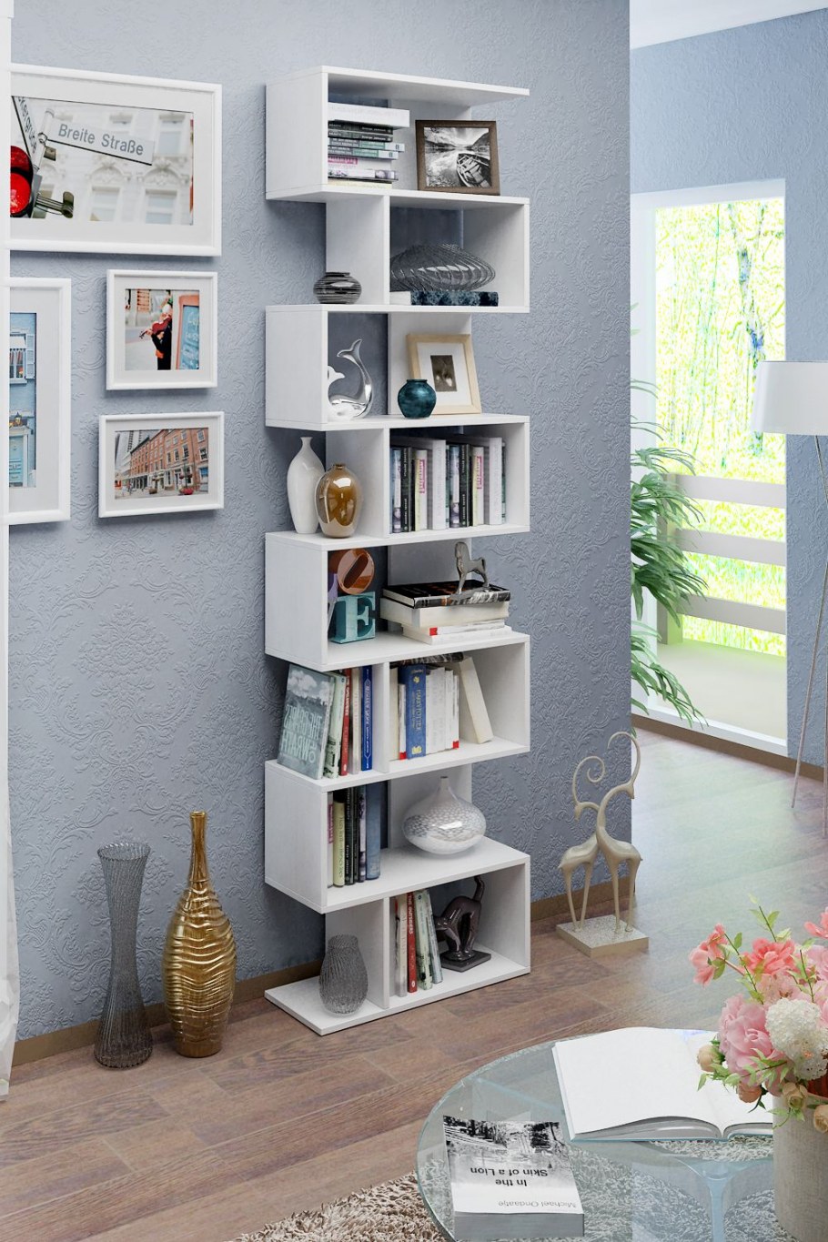 Стеллаж Файн-2 белый