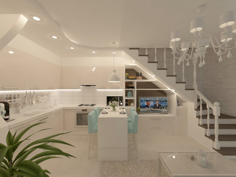 Гостиная в таунхаусе