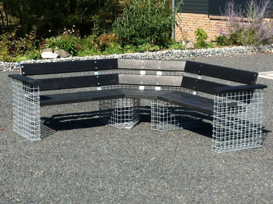 Скамейки из габионов