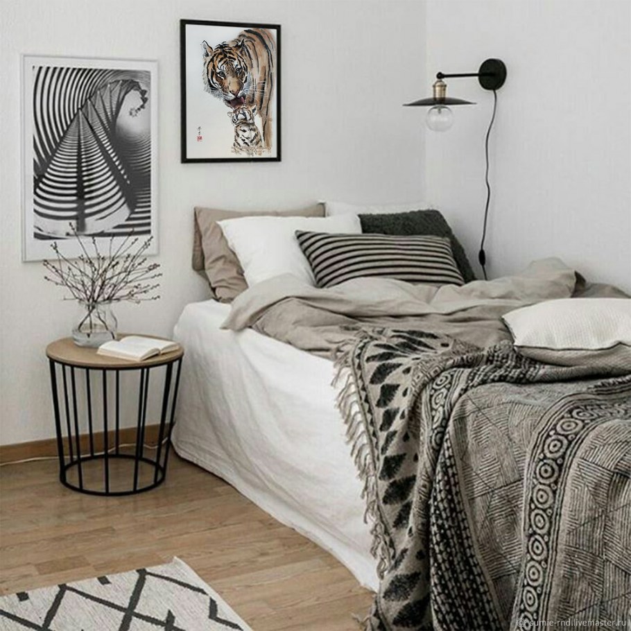 Скандинавский стиль в интерьере спальни