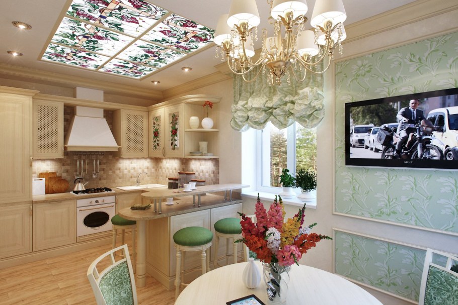 Просторная кухня-гостиная