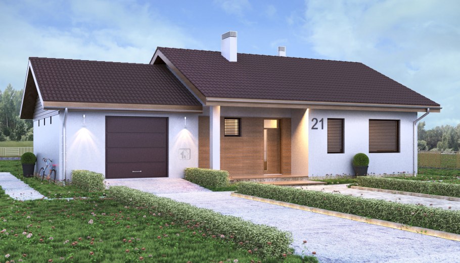 Дом из пеноблоков с гаражом