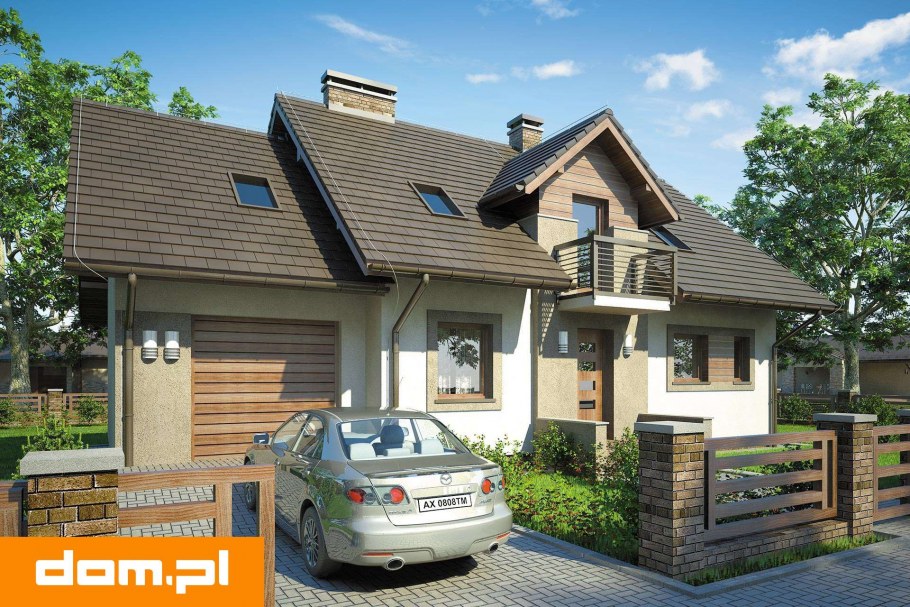 Дом с верандой над гаражом