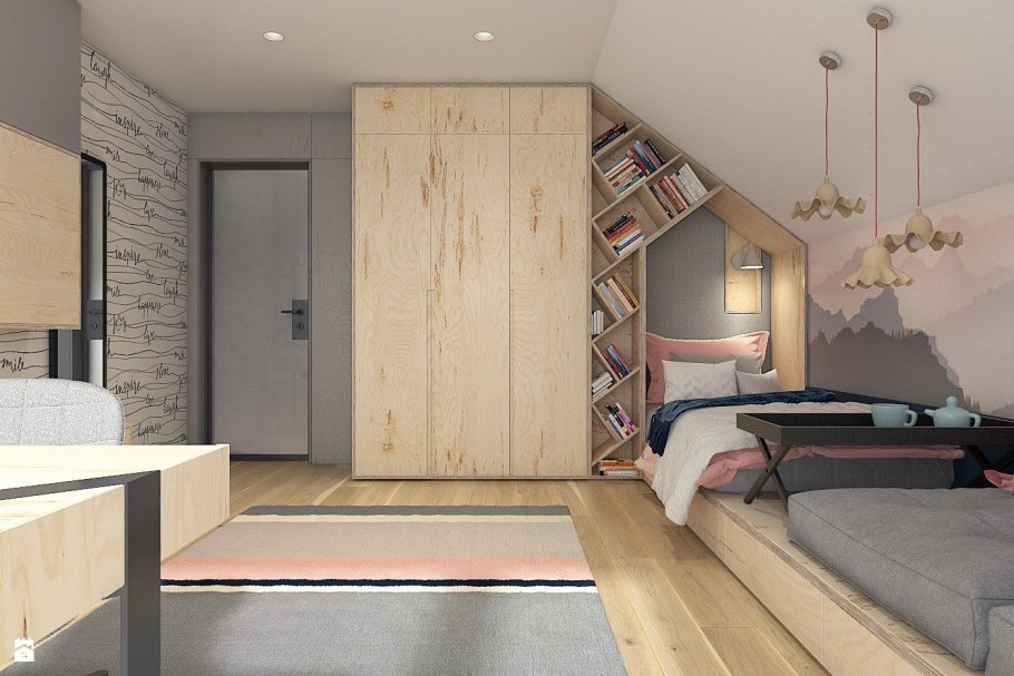 Лофт мансарда двускатная крыша