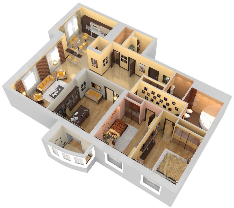 3d визуализация интерьера