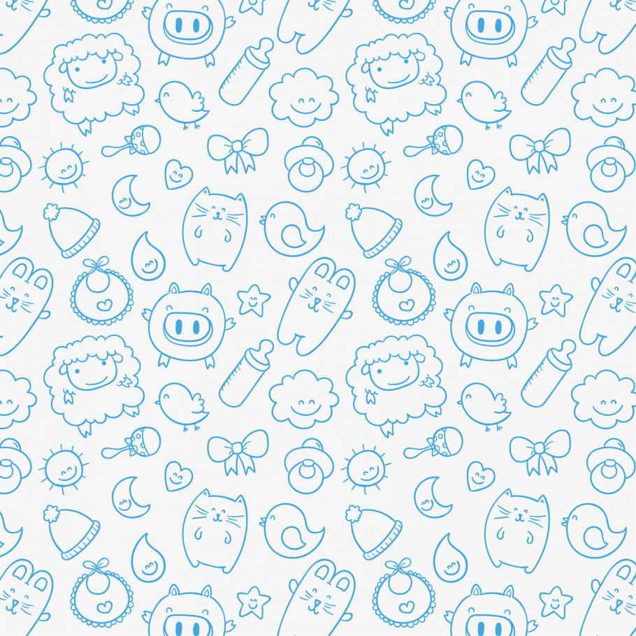 Бесшовный узор детский