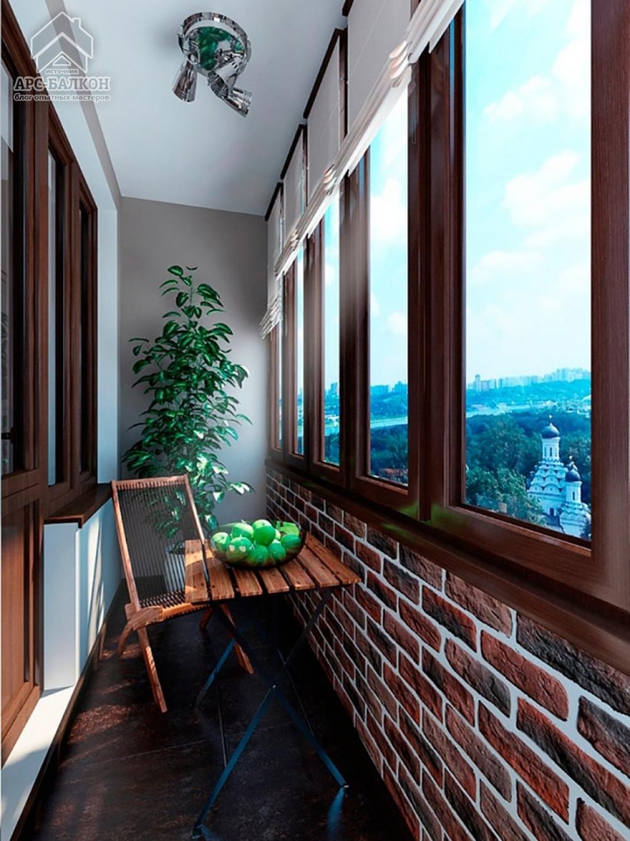 Уютный интерьер балкона