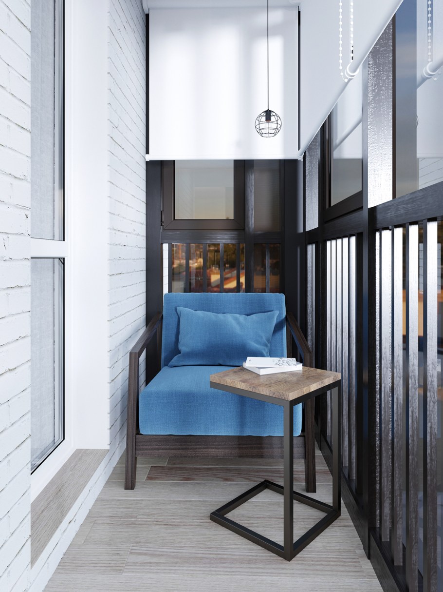 Отделка лоджии в стиле лофт