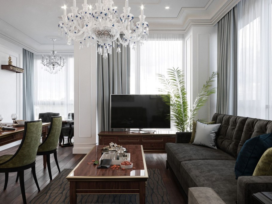 Гостиная американская Неоклассика