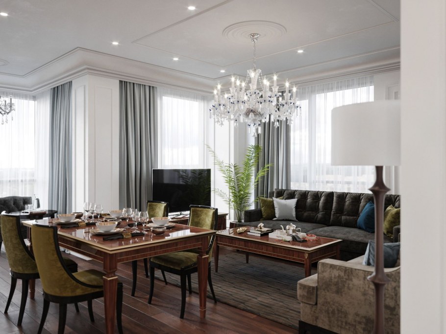 Американская Неоклассика в интерьере